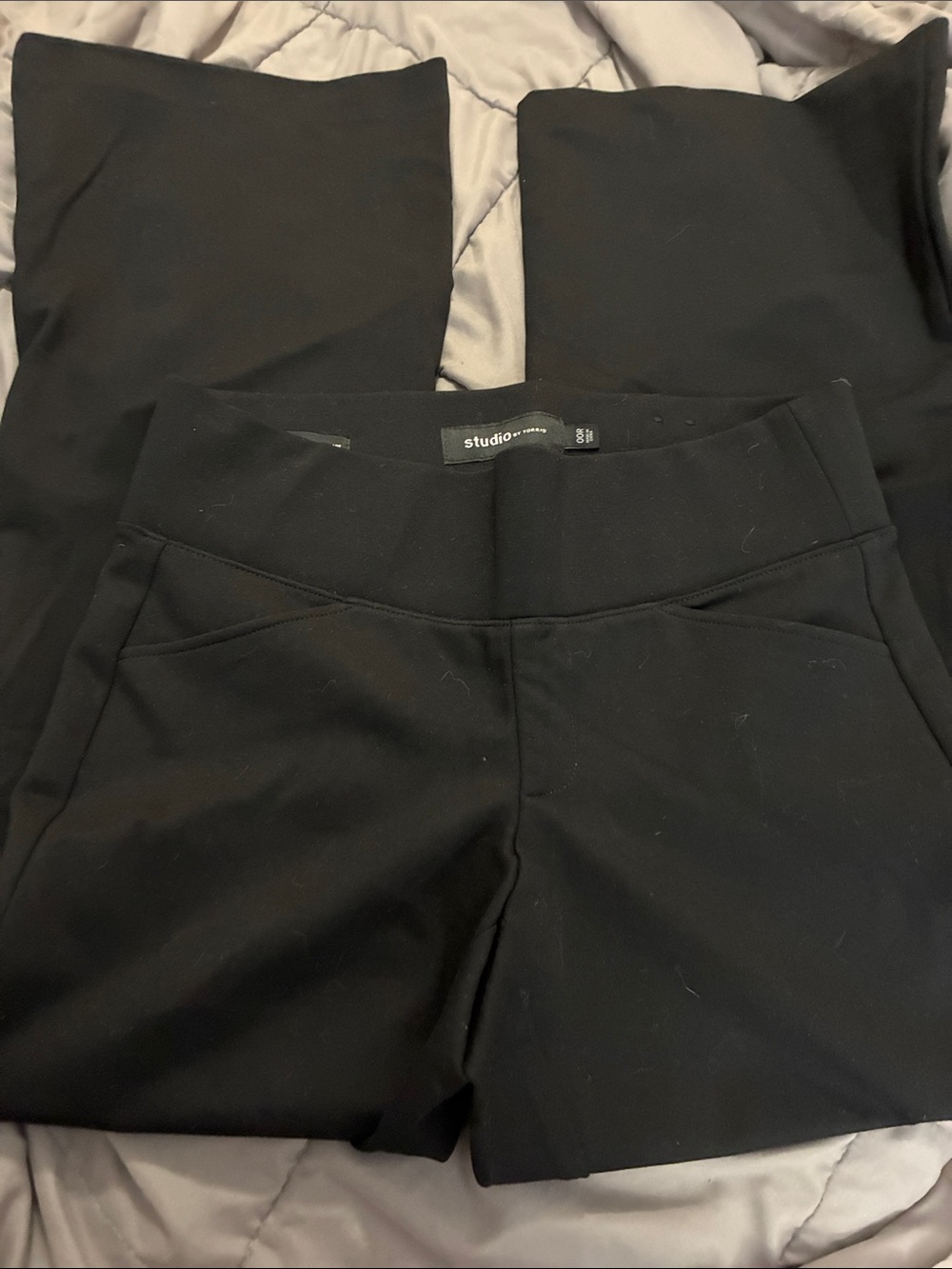 torrid Black Boot-Cut Ponte Pants - Picture 2 of 6